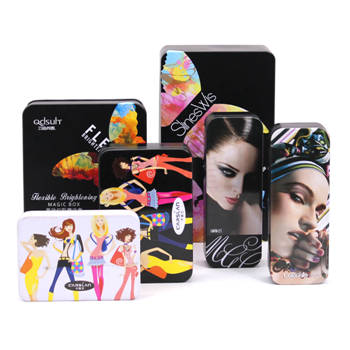 精致睫毛膏鐵盒包裝,彩妝鐵盒子,化妝品鐵盒加工廠