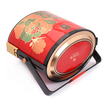 月餅手提鐵盒,三層手提式月餅鐵盒